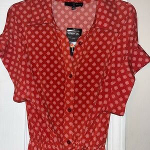 NWT, Fred David, Red & White Dress, Size 1X